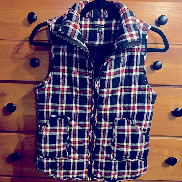 Staccato Jackets & Blazers - Plaid puffer vest